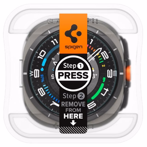 Spigen Glas.TR EZ Fit grūdintas apsauginis stiklas Samsung Galaxy Watch Ultra (47mm) - skaidrus (2 vnt. rinkinys)