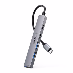 Orico YSB4-U2 USB-A/USB-C Hub prijungimo stotelė 2x USB-A 2.0 + 1x USB-A 3.0 + 1x USB-C 2.0 + 1x USB-C - pilka