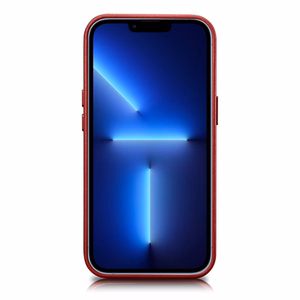 iCarer Dėklas Odinis viršelis pagamintas iš natūralios odos iPhone 14 Plus raudonas (suderinamas su MagSafe)