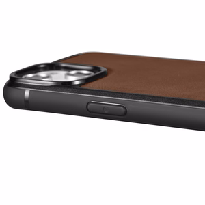 iCarer odinis Oil Wax natūralios odos dėklas telefonui iPhone 14 Plus (suderinamas su MagSafe) rudas (WMI14220719-BN)