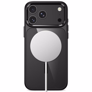 Tech-Protect Magmat MagSafe CC dėklas, skirtas iPhone 17 Pro Max / 18 Pro Max – skaidrus juodas