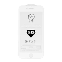 Grūdintas stiklas pilno klijavimo 5D IPHONE 7 (4,7") baltas
