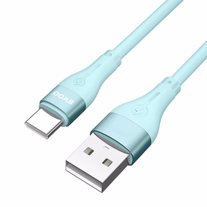 BWOO X280C Minimalist Silicone USB - USB-C laidas 1m 3A, žalias