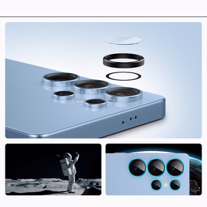 Spigen Optik Pro GLAS.TR EZ FIT 2-jų rinkinys Kameros dangtelis Samsung Galaxy S25 Ultra - juodas