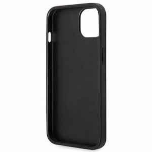 Karl Lagerfeld Saffiano Karl's Head Patch dėklas telefonui iPhone 14 Plus - juodas