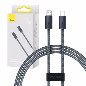 USB Кабель Baseus "CALD000116" серый Type-C / Lightning 200см (до 20W)