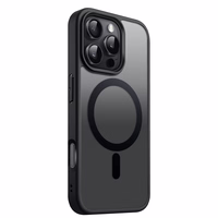 Satin Matt Mag "iPhone 16 Pro Max" korpusas juodas