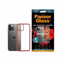 PanzerGlass ClearCase dėklas telefonui iPhone 12 Pro Max – permatomas ir raudonas