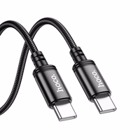 Kabelis USB C į USB C Hoco 3A 60W 2 m X89 juodas