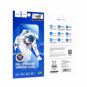 HOCO grūdintas stiklas HD 5D Guardian skydas (rinkinys 10in1) - iPhone Xr / 11 juodas (G14)