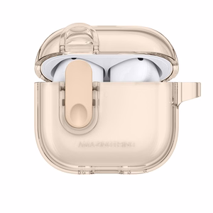 AmazingThing Minimalus ausinių dėklas AirPods 4 – smėlinas