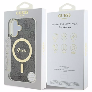 Guess IML 4G MagSafe iPhone 16 dėklas - juodas