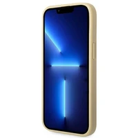 Guess GUHCP14SHGGSHD iPhone 14 6.1" auksinis kietas dėklas Glitter Script