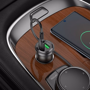 Automobilinis įkroviklis Borofone BZ25 38W USB-C/USB-A juodas