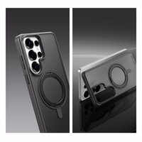 Rock Rotating Stovas Soft Touch Series Magnetic for Samsung Galaxy S26 juodas
