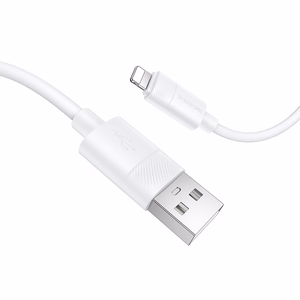 "Borofone" kabelis BX123 Leya - USB-Lightning - 12W 2,4A 1 metras, baltas