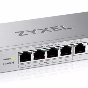 Управляемый настольный коммутатор Zyxel GS1200-8HPV3 L2 Gigabit Ethernet с PoE (10/100/1000 Мбит/с), серый