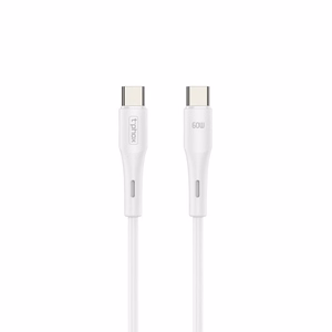 T-PHOX LAIDAS GENTLE USB-C/USB-C 60W 1M BALTAS