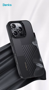 Benks Montage Magnetic Armor Pro Kevlar Case Metal Frame 600D+1500D (MF66) for Iphone 16 Pro Max black (Camera Control Button)