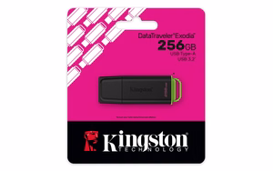 Kingston 256GB nešiojamasis USB 3.2 juodas/žalias