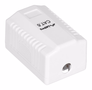 Lanberg OU6-0001-W – Cat.6 paviršinė dėžutė su 1 RJ-45 lizdu, balta