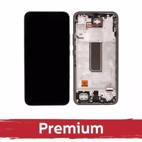 LCD ekranas suderinamas su Samsung A346 A34 5G su rėmeliu / Graphite / OEM