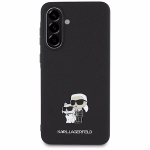 Karl Lagerfeld Saffiano dėklas su K&C metaliniu logotipu Samsung Galaxy A56 - juodas
