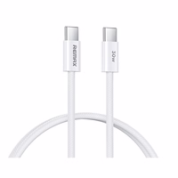 USB kabelis Remax RC-C010 USB-C to USB-C 30W 1.0m baltas