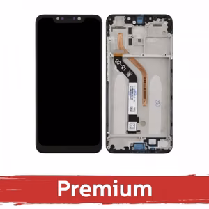 Ekranas skirtas Xiaomi Poco F1 juodas su rėmeliu OEM