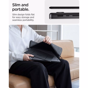 Spigen SlimFold LD201-S8 nešiojamojo kompiuterio stovas, pilkas