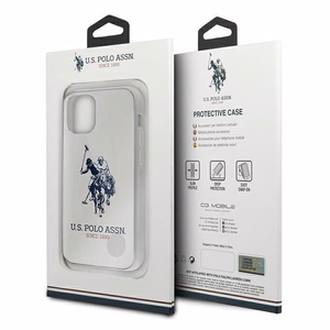 US Polo USHCP12STPUHRWH Shiny Big Logo dėklas, skirtas iPhone 12 mini 5.4", baltas