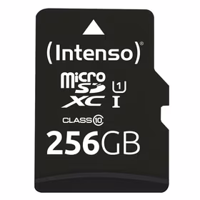 Intenso Micro SDXC 256GB UHS-I atminties kortelė su adapteriu