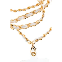 STRAP telefono dirželis, telefono pakabukas / virvelės ilgis 116 cm (58 cm kilpoje) / ant kaklo – baltas