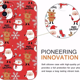 Pnakqil Christmas Dėklas iPhone 15 Santas and Reindeers 1