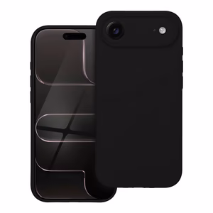 Silikoninis 2mm dėklas telefonui IPHONE 17 Air, suderinamas su Magnetine MagSafe funkcija, juodos spalvos