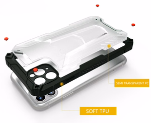 Tel Protect hibridinis dėklas telefonui Iphone 12 Pro Max juodas