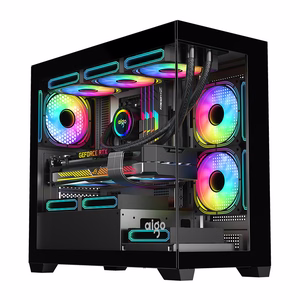 Darkflash C218M computer Dėklas + 6 ARGB fans (Juodas)