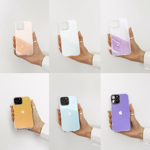Aurora Case чехол для iPhone 13 гелевая неоновая крышка фиолетовый
