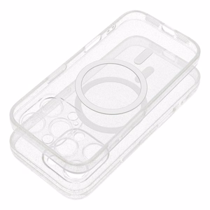 CLEAR MAG COVER dėklas su kameros apsauga, suderinamas su Magnetiniu IPHONE 15 Pro Max skaidrus blizgus