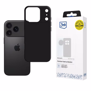 3mk Matt Case Pro dėklas telefonui Apple iPhone 17 Pro Max - matinės juodos spalvos