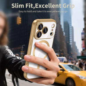 Tech-Protect MagFlex Magnetinis dėklas telefonui iPhone 17 Pro Max - skaidrus auksinis