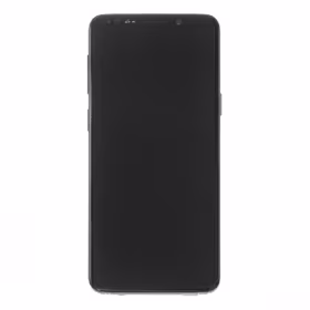 LCD ekranas suderinamas su Samsung G960 S9 su rėmeliu / Coral Blue / (Atnaujinta: Telemax) (Apdegusios ikonos baltame fone)