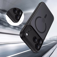 Tech-Protect Magpeak MagSafe CC dėklas telefonui iPhone 17 Pro - matinės juodos spalvos