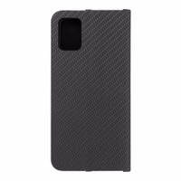 Dėklas telefonui LUNA Book Carbon SAMSUNG A51 juodas