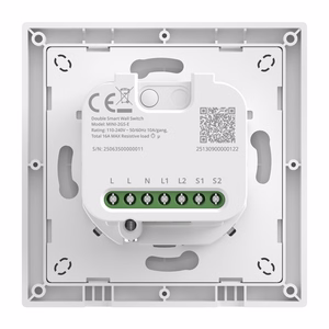 SONOFF MINI-2GS-E Matter Two-Channel Wall Switch.