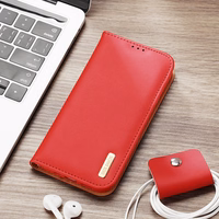 Dux Ducis Hivo odinis atverčiamas dėklas tikros odos piniginė kortelėms ir dokumentams iPhone 14 Pro Max ruda