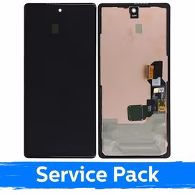 Ekranas skirtas Google Pixel 6A juodas su rėmeliu (Service Pack)