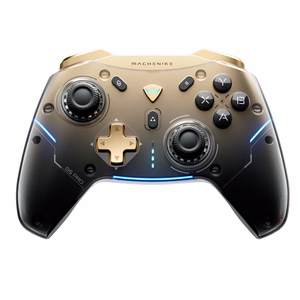 Machenike G5Pro Flagship Wireless Game Controller with Gyroscope and Button Mapping - Black and Gold