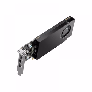 PNY NVIDIA A1000 – profesionali vaizdo plokštė, 8 GB GDDR6, 128-bit, PCIe 4.0 ×8, single-slot, 4× Mini DisplayPort 1.4a, 50 W, low-profile bracket, maža dėžutė