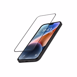 Crong Anti-Bacterial 3D Armor Glass 9H visą ekraną dengiantis grūdintas apsauginis stiklas, skirtas iPhone 14 Pro, su montavimo rėmeliu